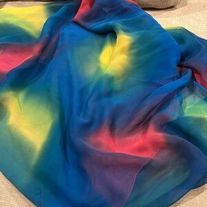 Multi color polkadot scarf 40“ x 45“